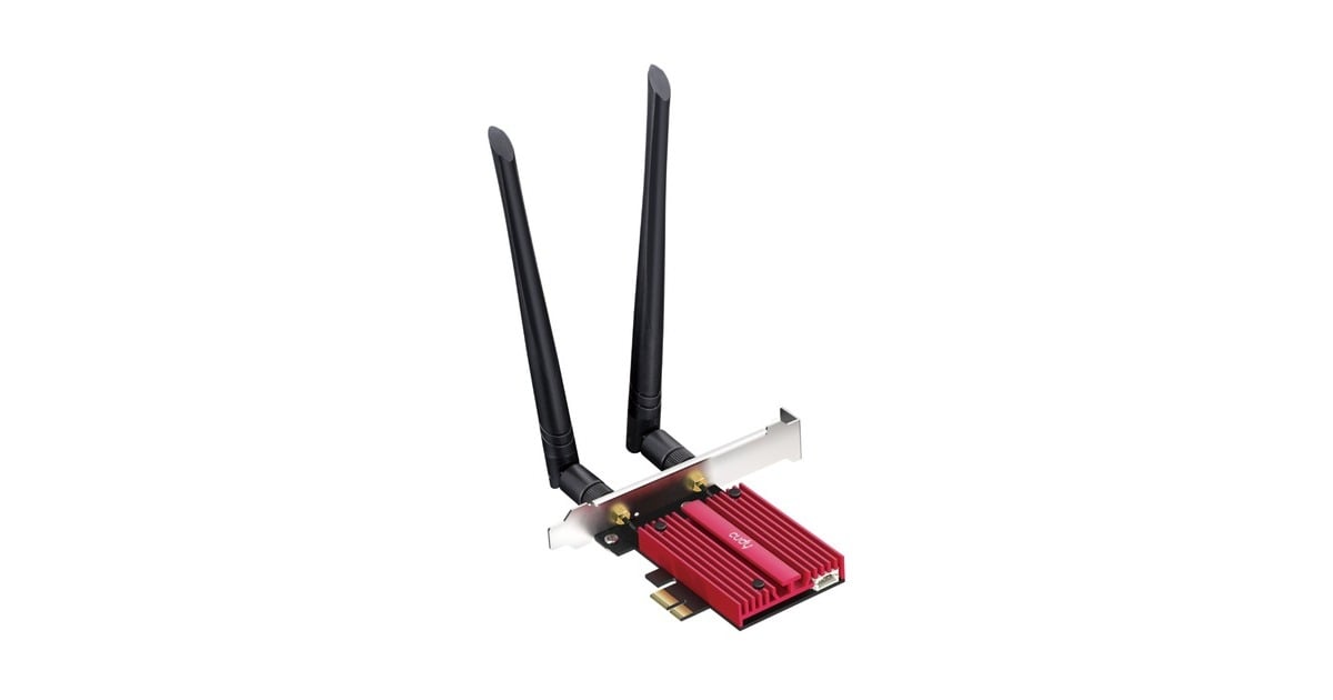 CudyAX5400 Wi-Fi 6E Bluetooth 5.3 PCI-E wlan adapter  (Rood)