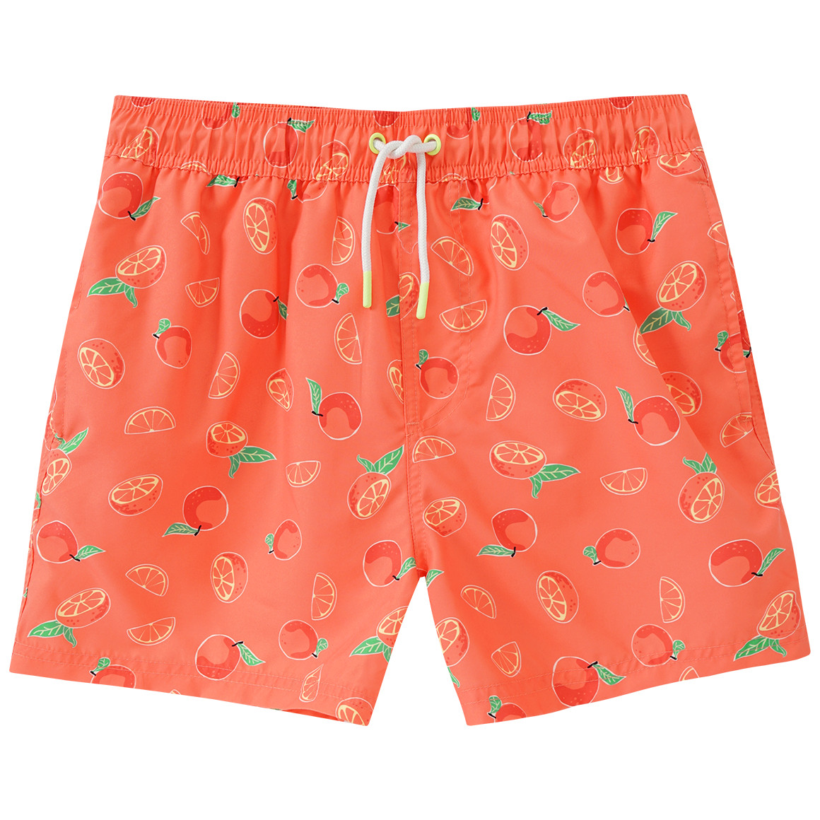 Famy Jungen Badeshorts mit Allover-Print hellorange