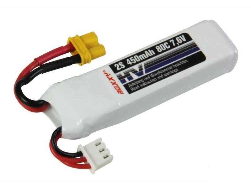 ROXXY RC-Akku LiHV 450 mAh 7.6 V 80C 2S HV LiPo Akku für Flugmodelle