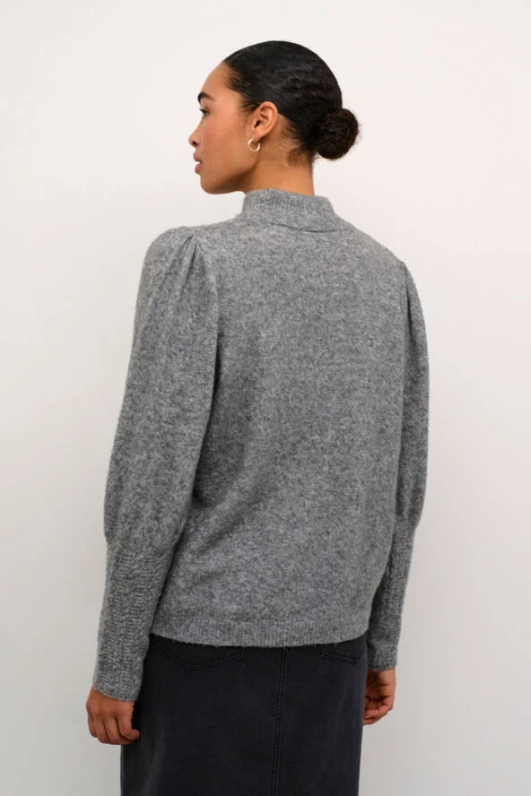 Kaffe KAamelia Knit Pullover Grey melange