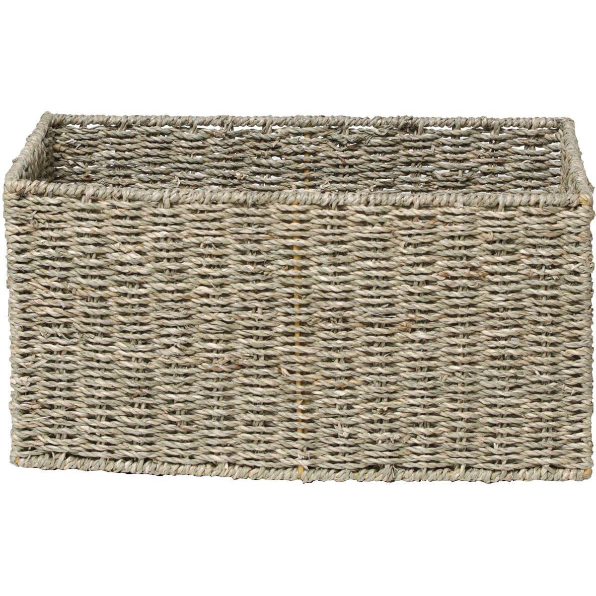 PANIER RECTANGULAIRE MATIERE VEGETALE 40X30X20CM NATUREL