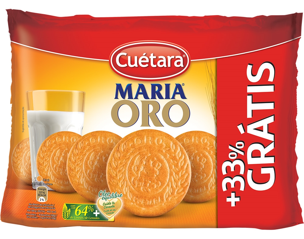 BOLACHA CUÉTARA MARIA ORO 3X200G  33% GRÁTIS