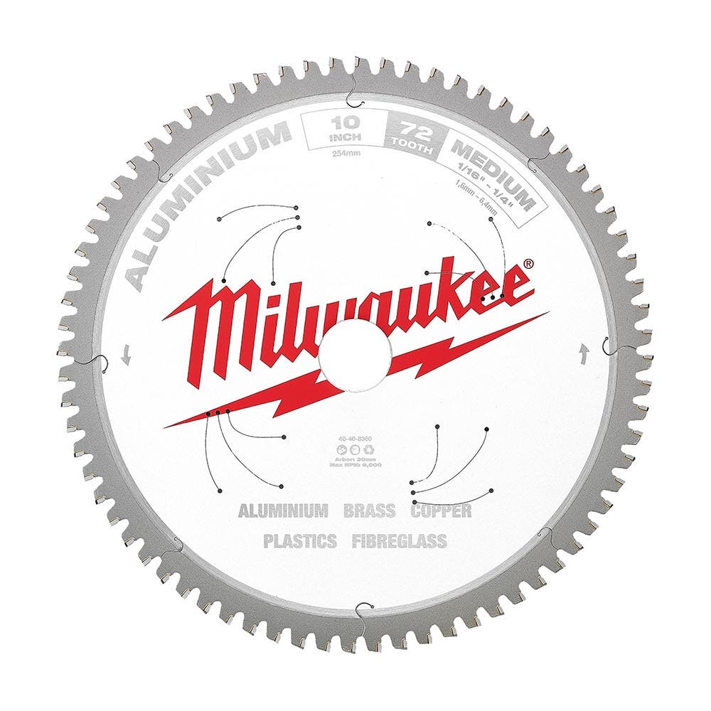 MILWAUKEE 254mm 72T TCT Blade Circular Saw for Alum  48408360