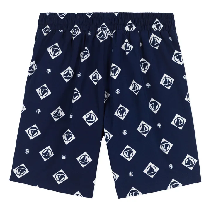 Petit Bateau Short de Bain Imprimé Matière Recyclée | Bleu marine