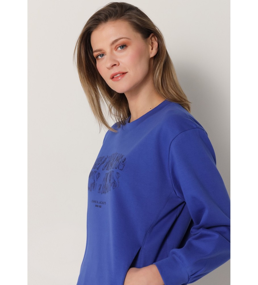 Vestido Lois com estampa de glitter azul