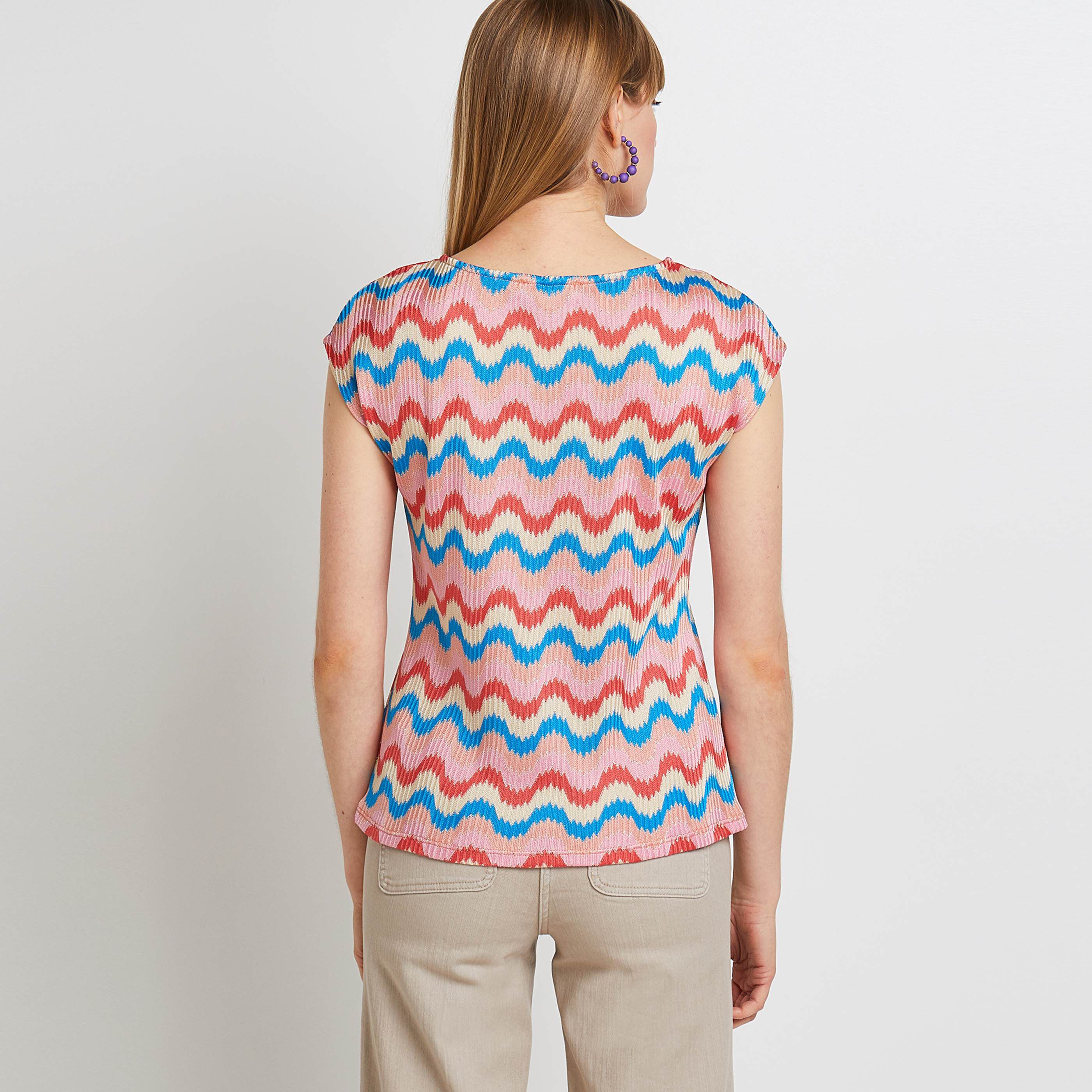 Tshirt gaufré femme - ROSE