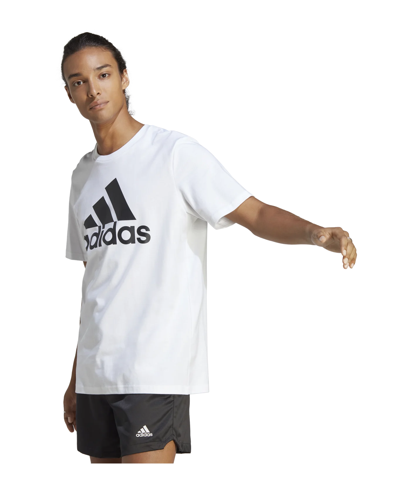 adidas Essentials Single Jersey Big Logo Tee White