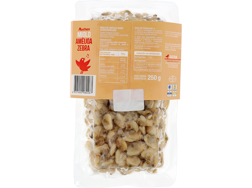 MIOLO AMEIJOA AUCHAN ZEBRA 250G
