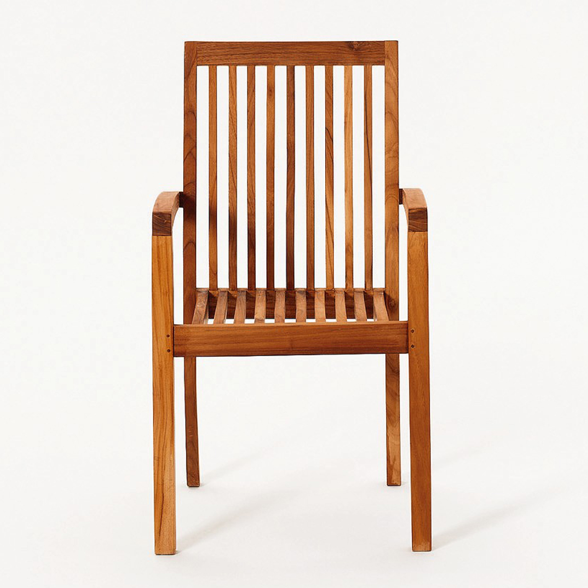 Gartenstuhl 'Lund' aus Teakholz, stapelbar, natur, B 52 cm, H 91 cm, L 58 cm günstig bestellen