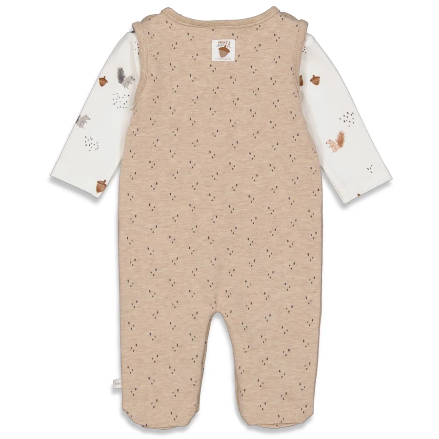 Feetje Strampler 2-tlg. Nuts About You Taupe melange