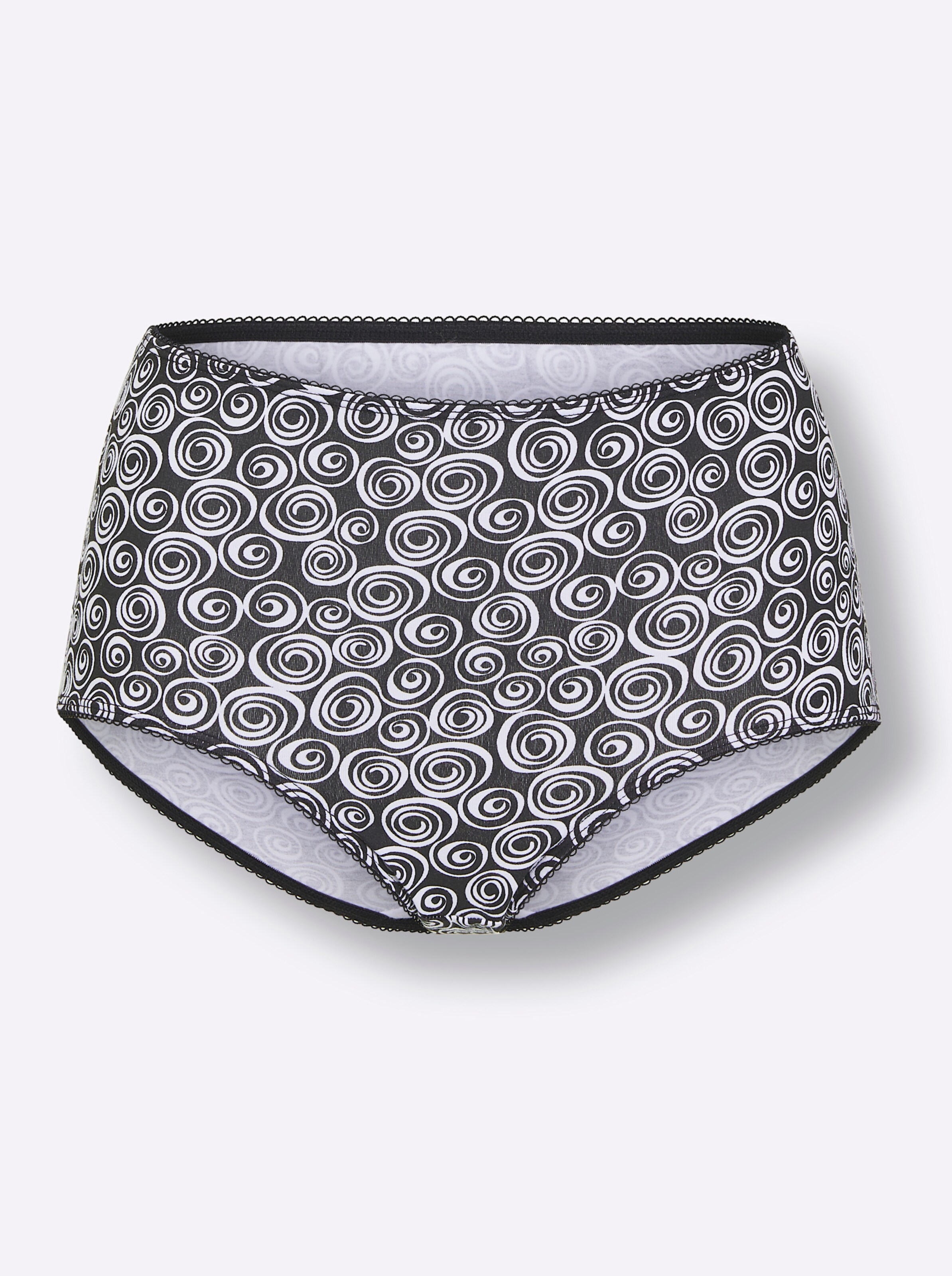 Taillenslip in 5x weiß-schwarz + 5x schwarz-weiß