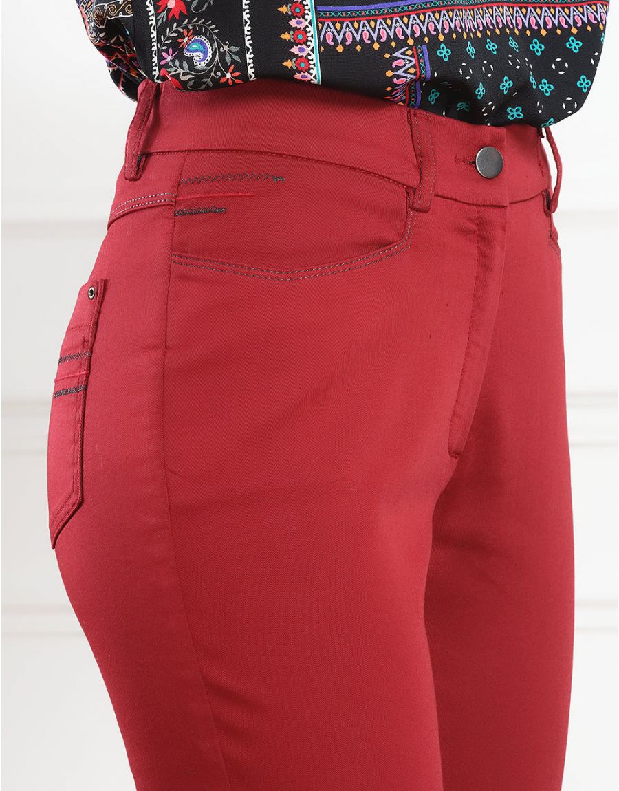 Pantalon bordeaux stretch