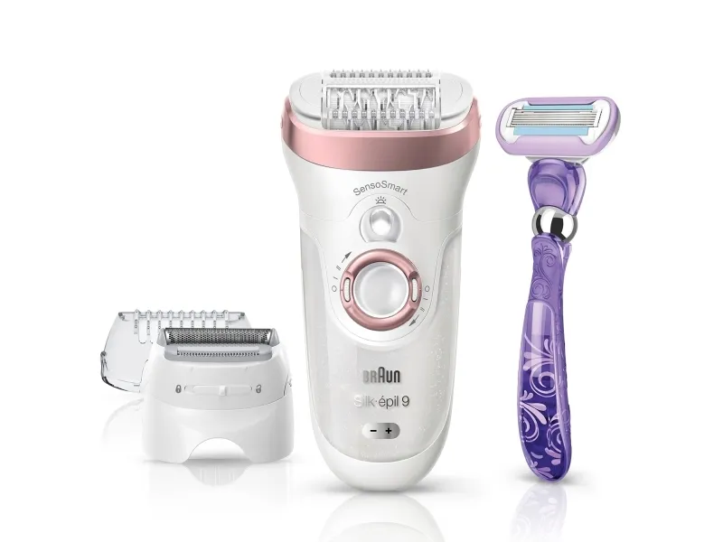 Braun Silk-épil 9 Epilierer -870 Senso Smart, Lyserød, Hvid, 40 pincetter, Batteri, Indbygget batteri, Lithium-Ion (Li-Ion), 12 V