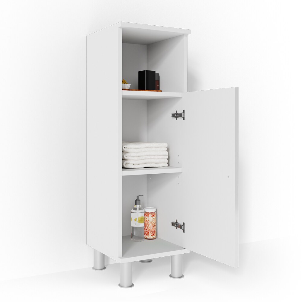 VICCO Midischrank FYNN 95 x 30 cm Weiß Hochglanz - Badezimmerschrank Badschrank Schrank Badregal