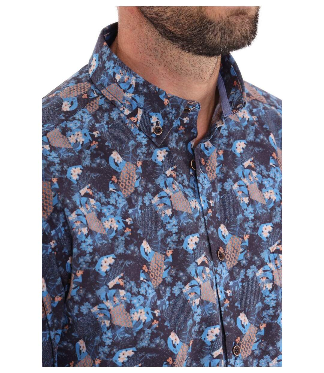Chemise imprimée col boutonné