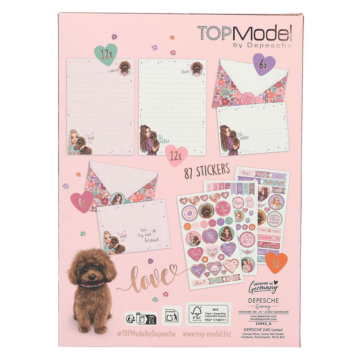 TOPModel Briefpapier Floral