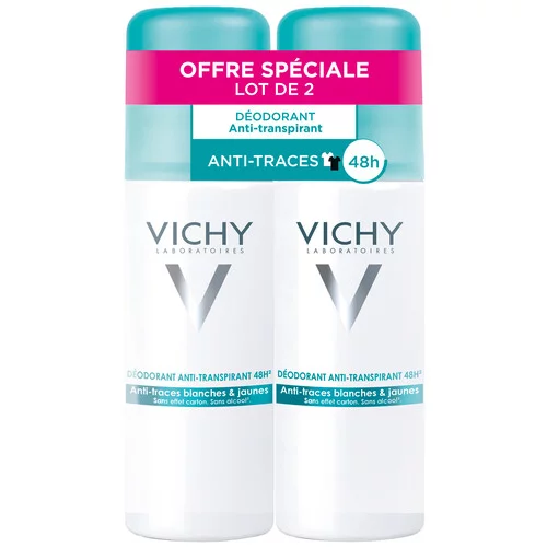 Aérosol anti transpirant 48h - Anti-Traces - anti effet carton - LOT 2x125ml