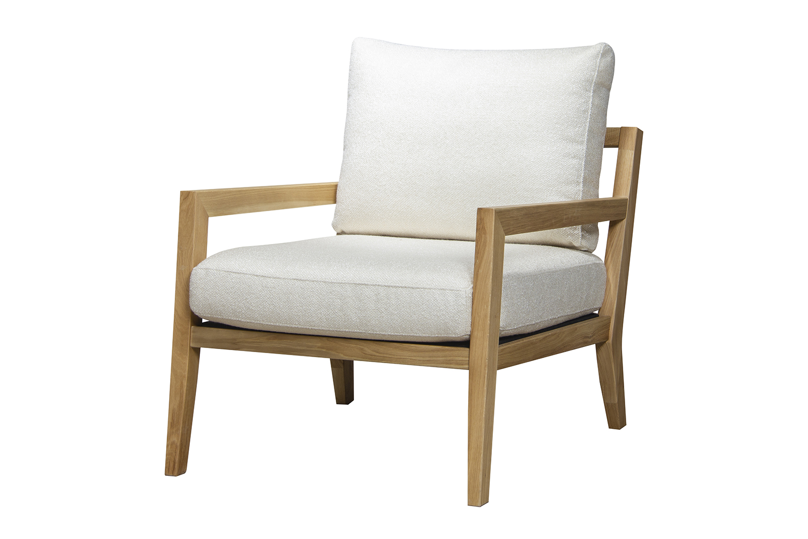 Karetta hvilestol I tekstil Dolce cream, C1 Comfort og lysk eik