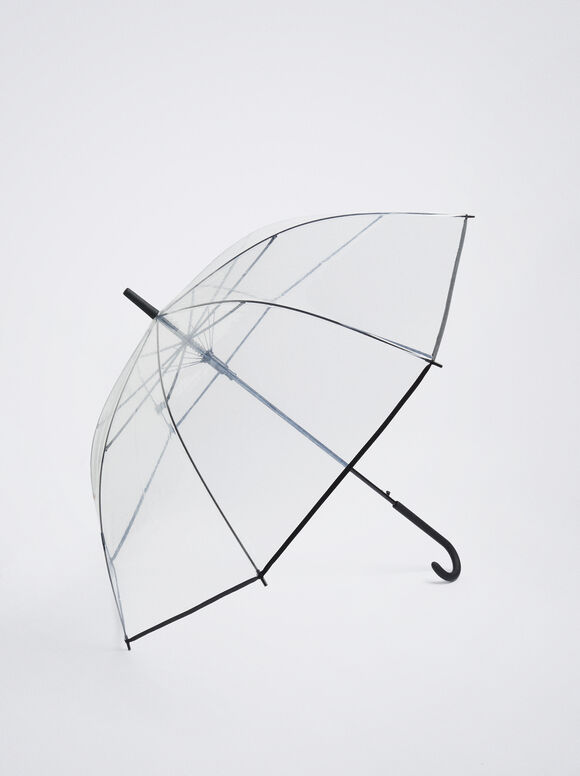Guarda-chuva grande transparente - Cinza
