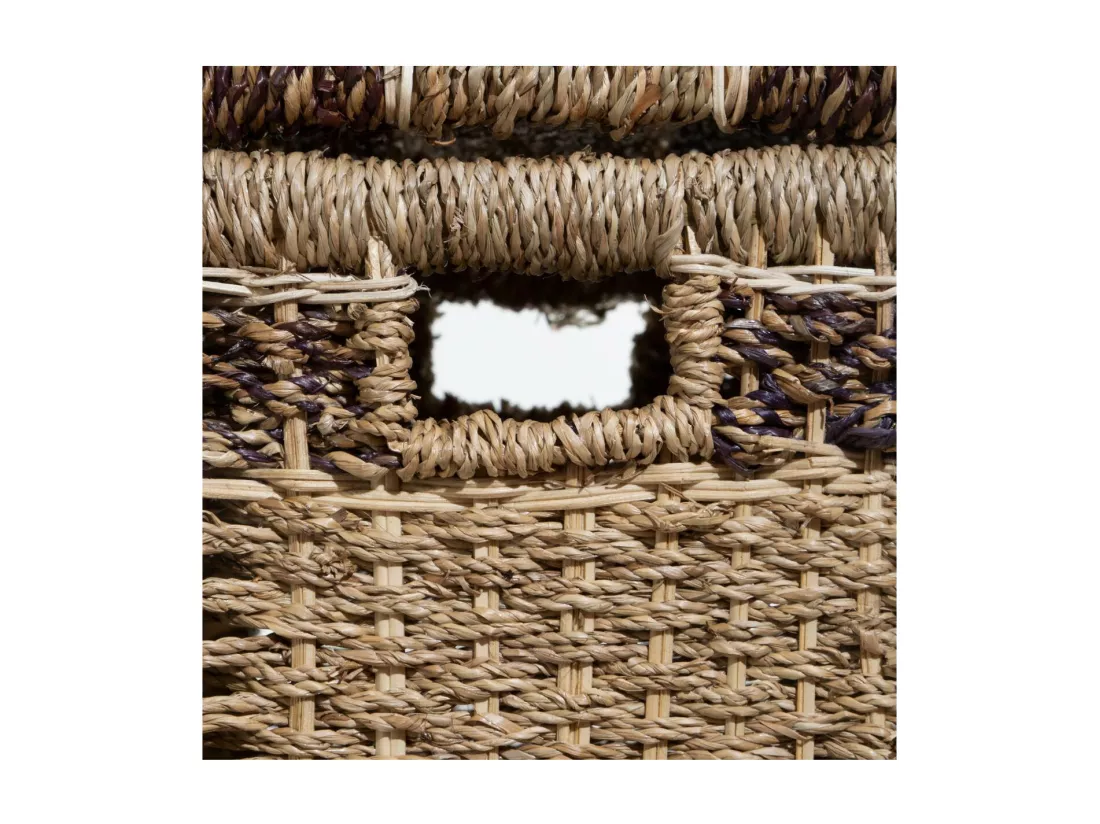 Set de 5 Paniers de rangement en Seagrass Beige et Marron