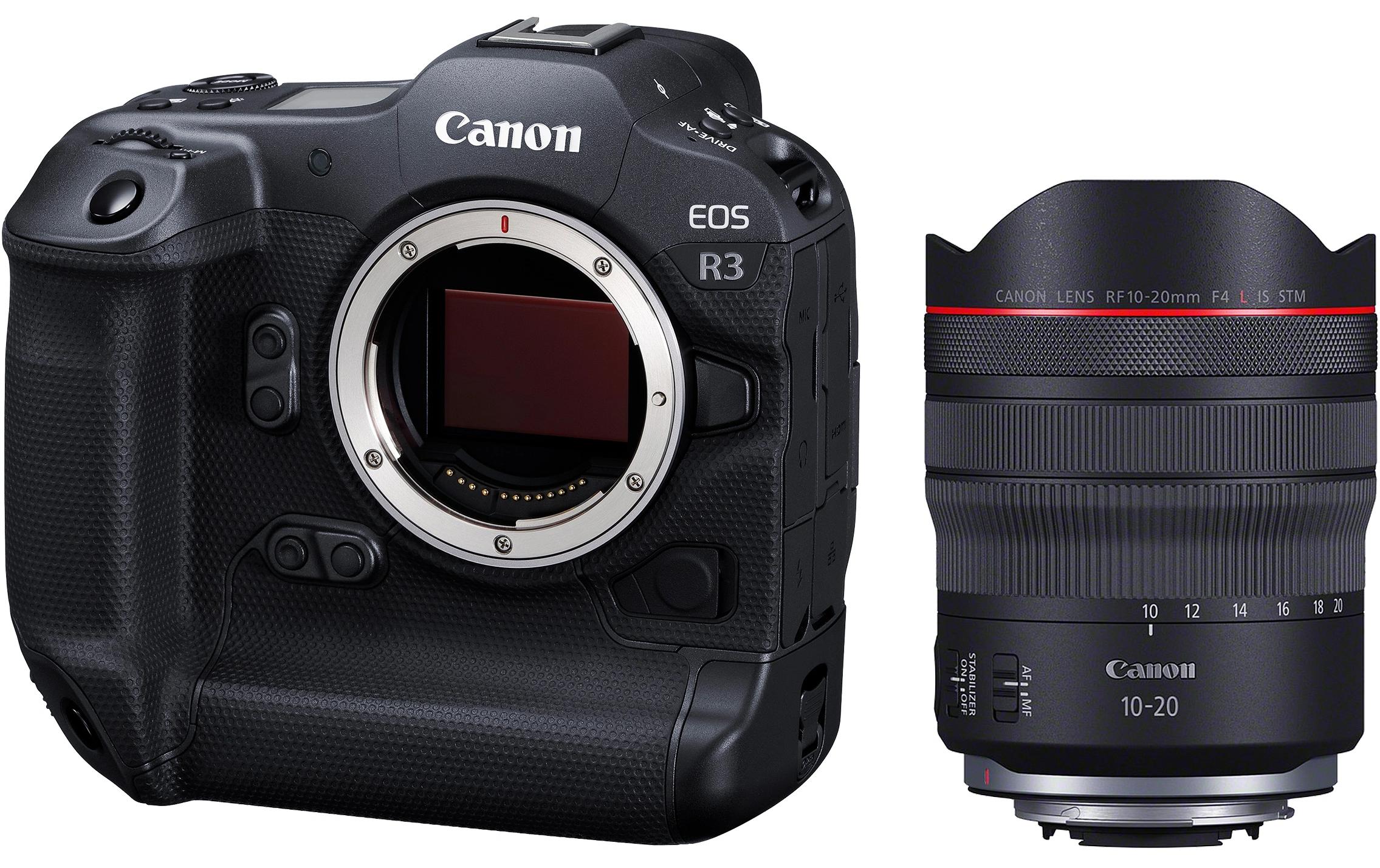 Fotokamera EOS R3 Kit RF 10-20mm F/4.0L IS STM<br>Blitzschnelle Systemkamera zum Fotografieren und Filmen inklusive Objektiv