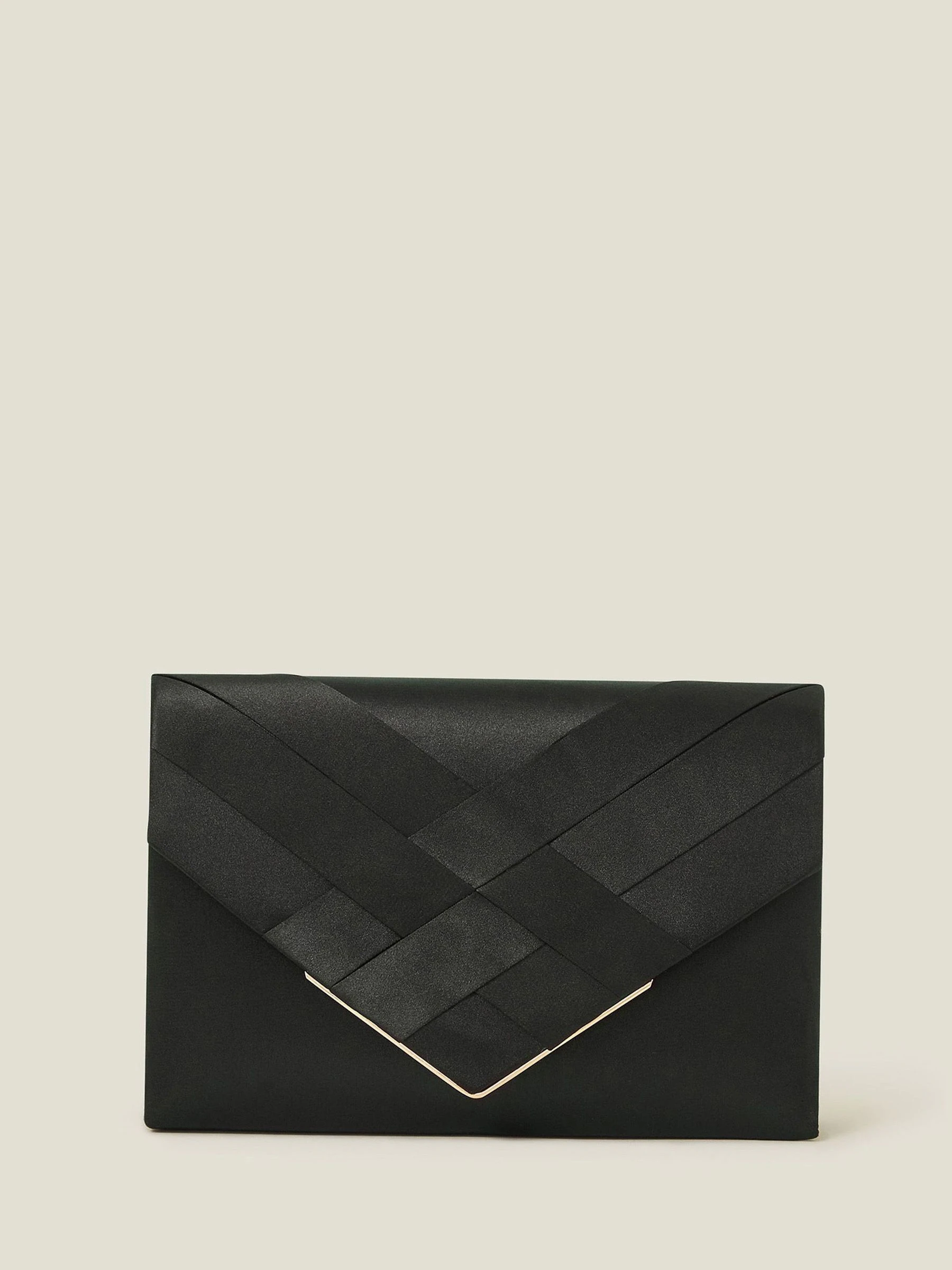 Accessorize Geweven satijnen envelop handtasje