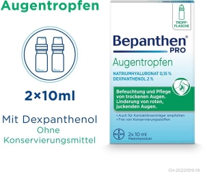 Bepanthen Pro Augentropfen Tropflasche, 2 x 10 ml
