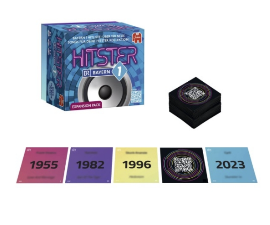 Hitster Kartenspiel Musik Quiz Gesellschaftsspiel für Erwachsene (60900472) - Bayern 1