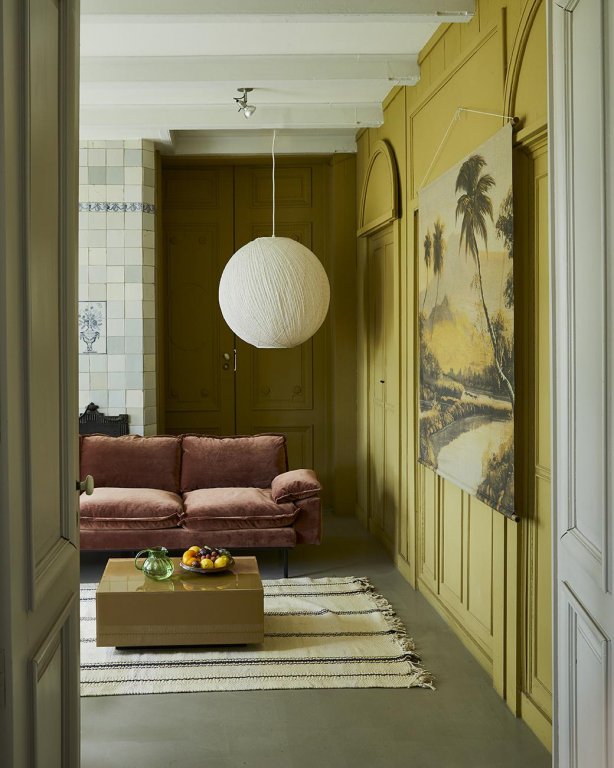 HKliving Retro bank 4-zits beige