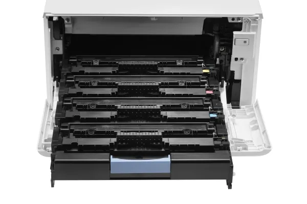HP Color LaserJet Pro M454dw - Printer - farve - Duplex - laser - A4/Legal - 38.400 x 600 dpi - op til 27 spm (mono) / op til 27 spm (farve) - kapacitet: 300 ark - USB 2.0, Gigabit LAN, Wi-Fi(n), USB vært