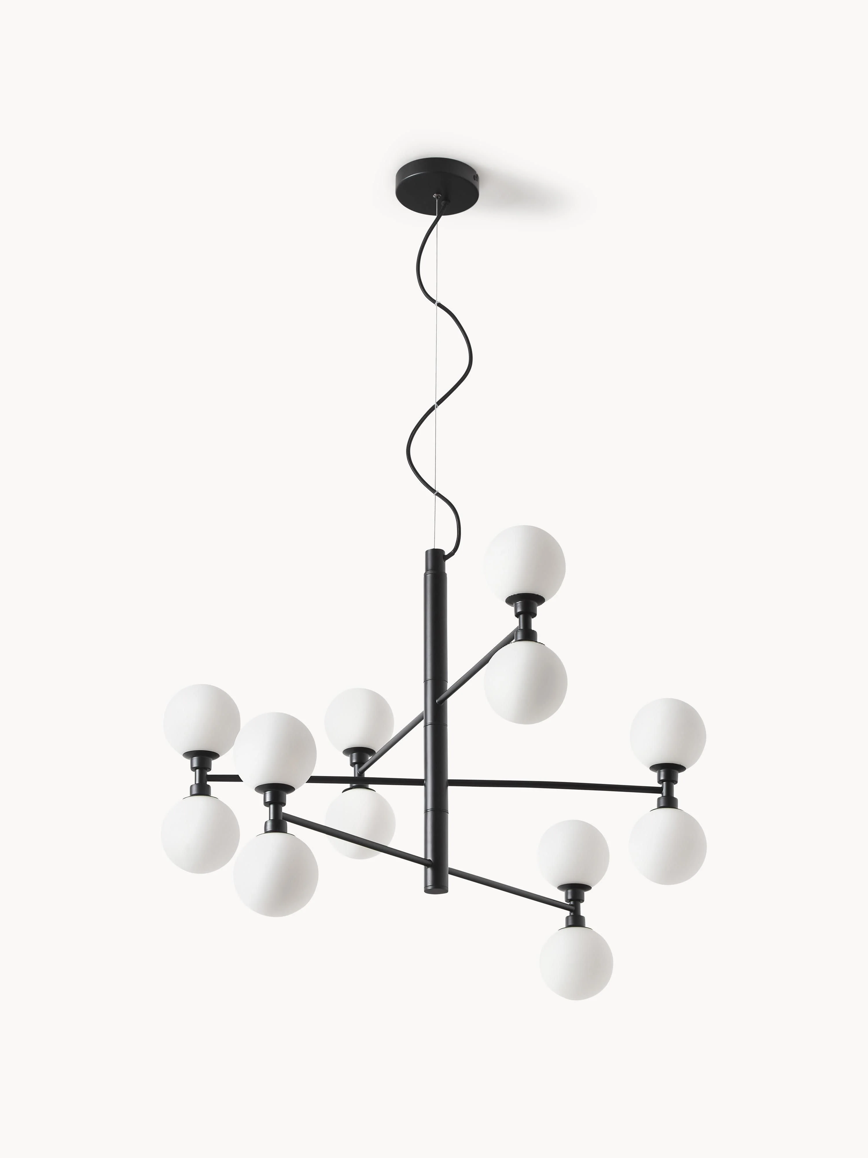 Grote hanglamp Grover met opaal glazen bollen