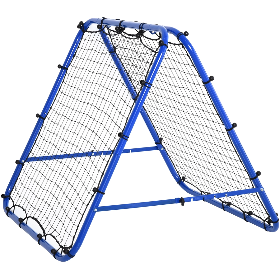 HOMCOM Baseball Rebounder faltbar blau