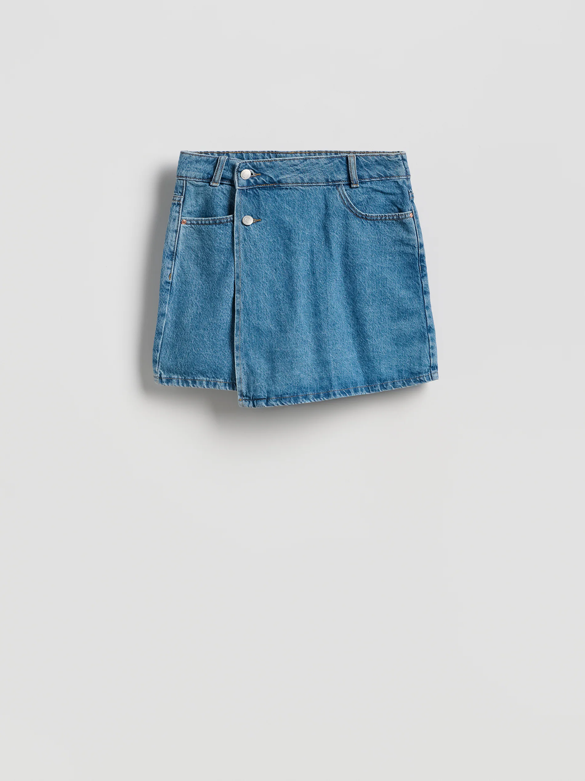 Denim-Skort