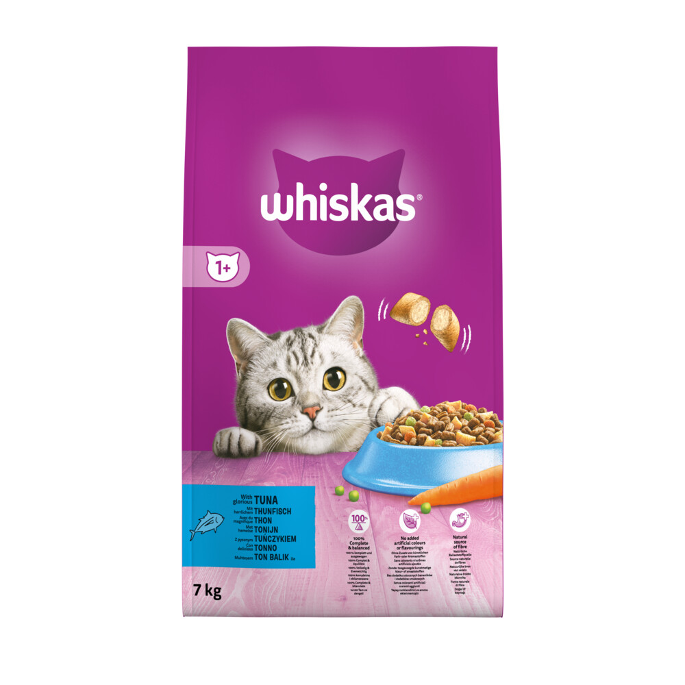 Whiskas 1+ Kattenbrokken Tonijn7 kg