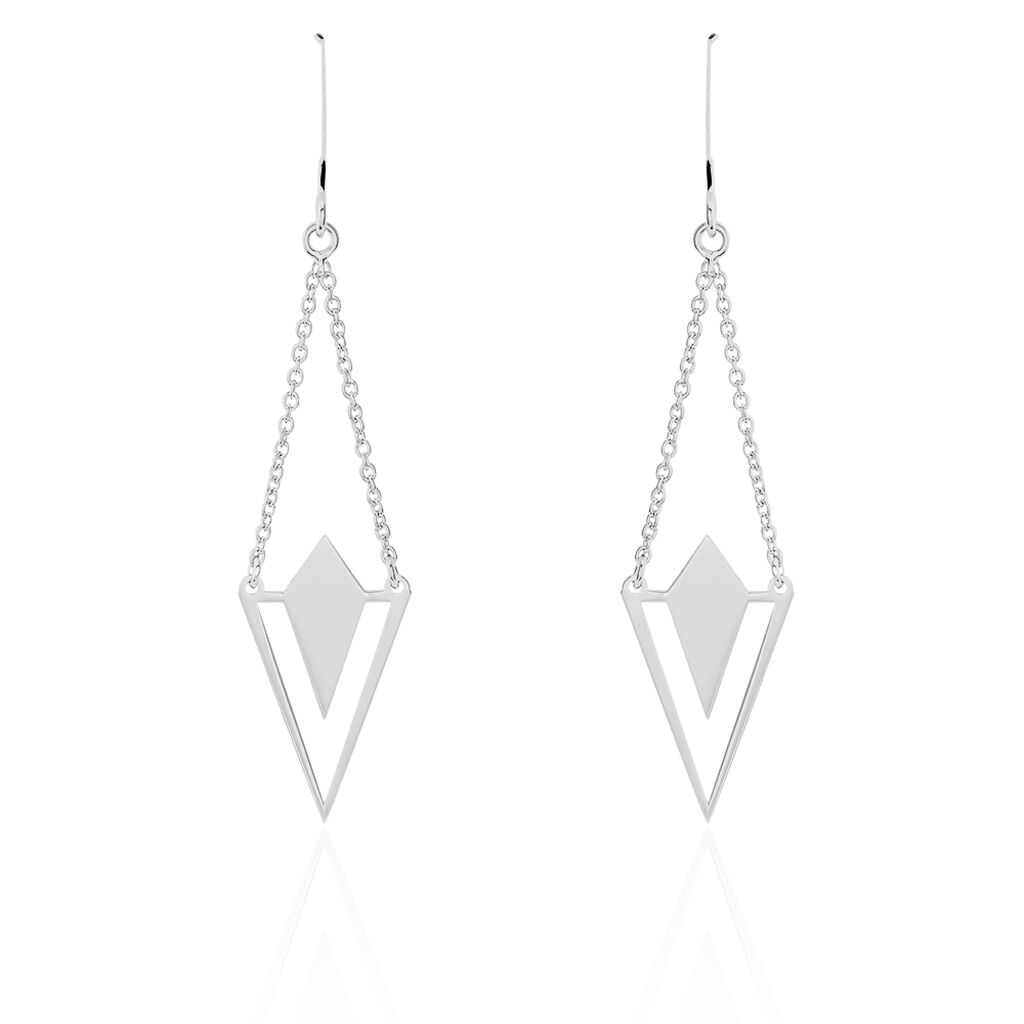 Boucles D'oreilles Pendantes Tylee Argent Blanc