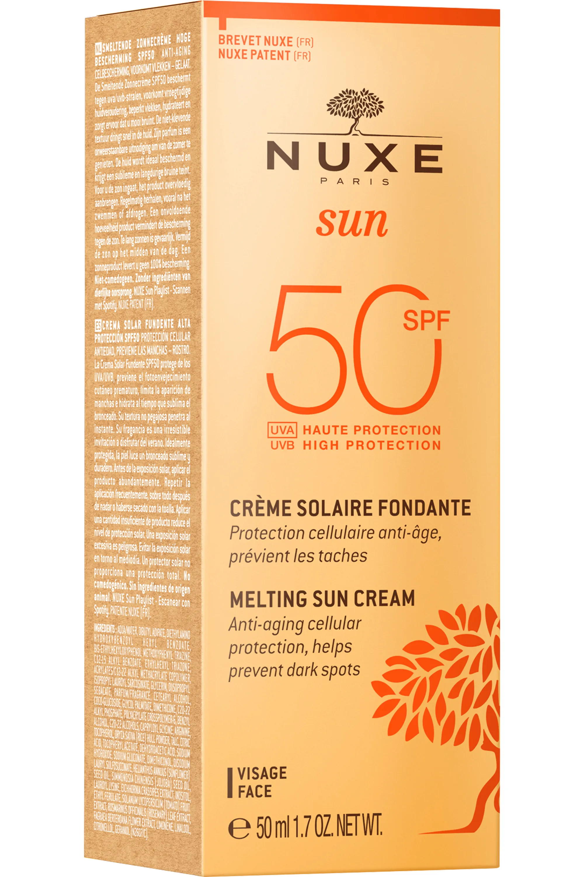 Nuxe Crème fondante visage haute protection SPF50 Nuxe Sun-50 ml