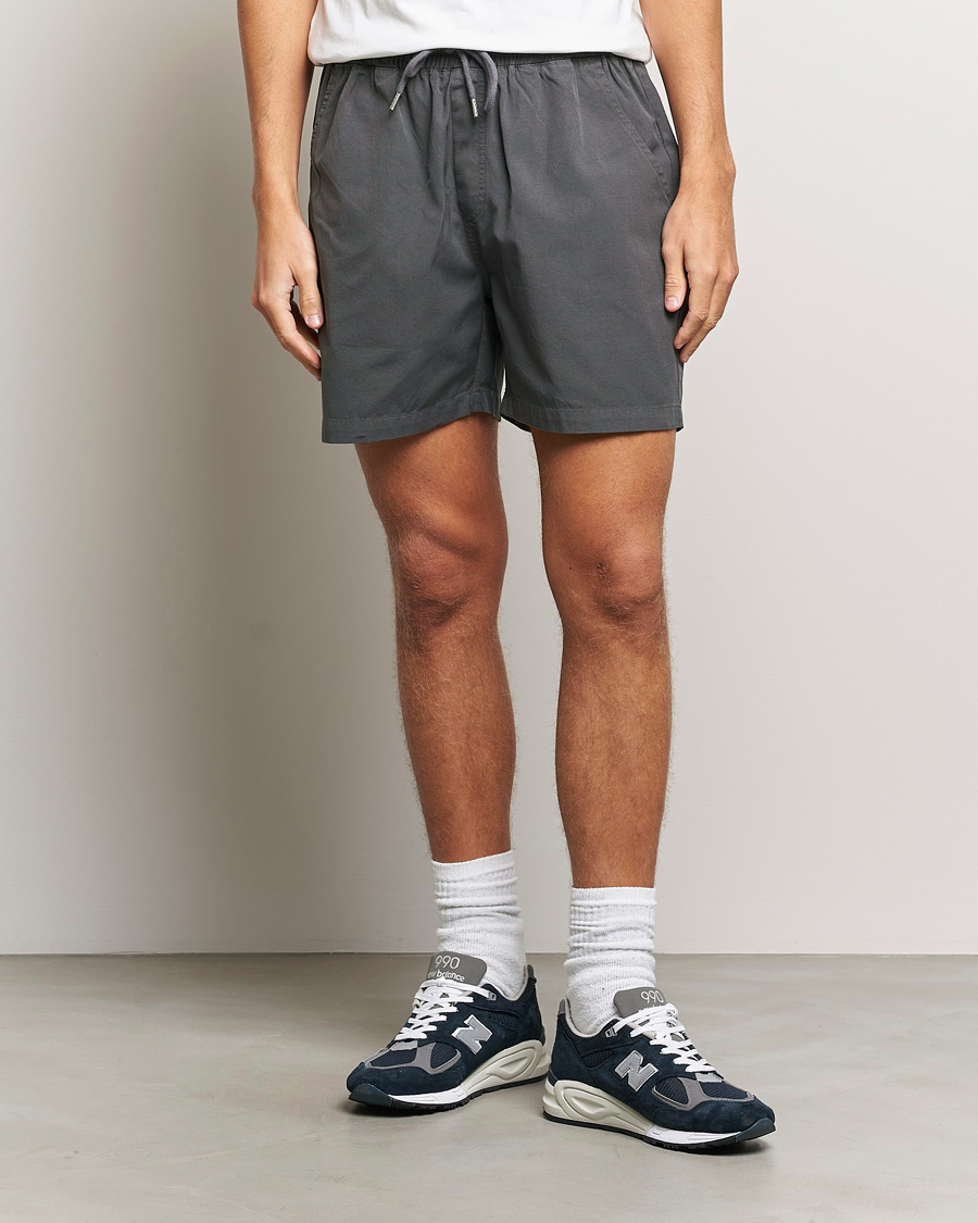 Colorful Standard Classic Organic Twill Drawstring Shorts Lava Grey