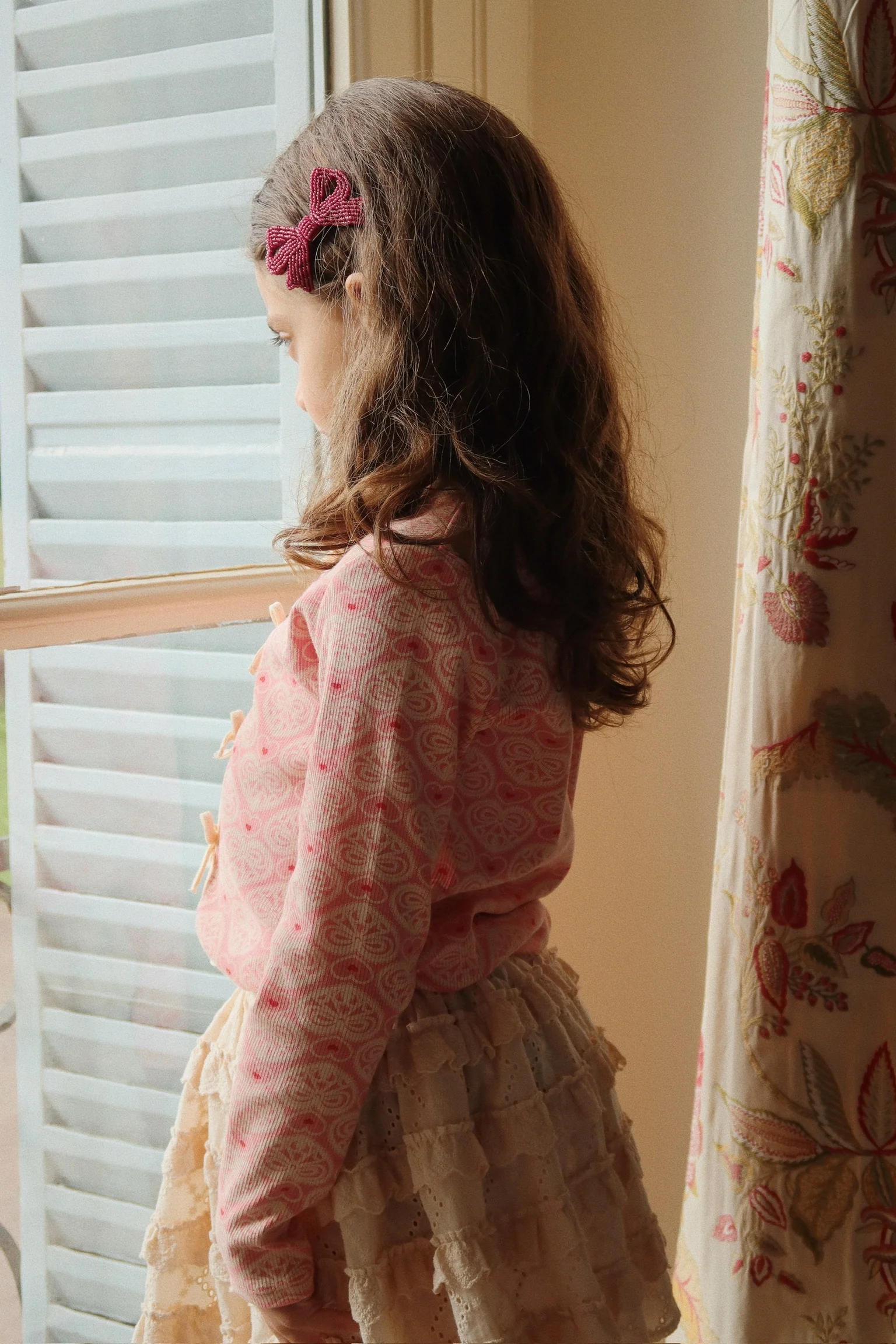 Ella t shirt - lacy rose - 2Y
