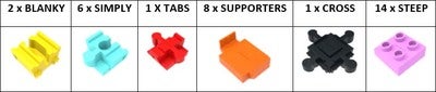 Alpha BoosterZ Track Connectors All Inclusive Small Byggesett 32 Deler