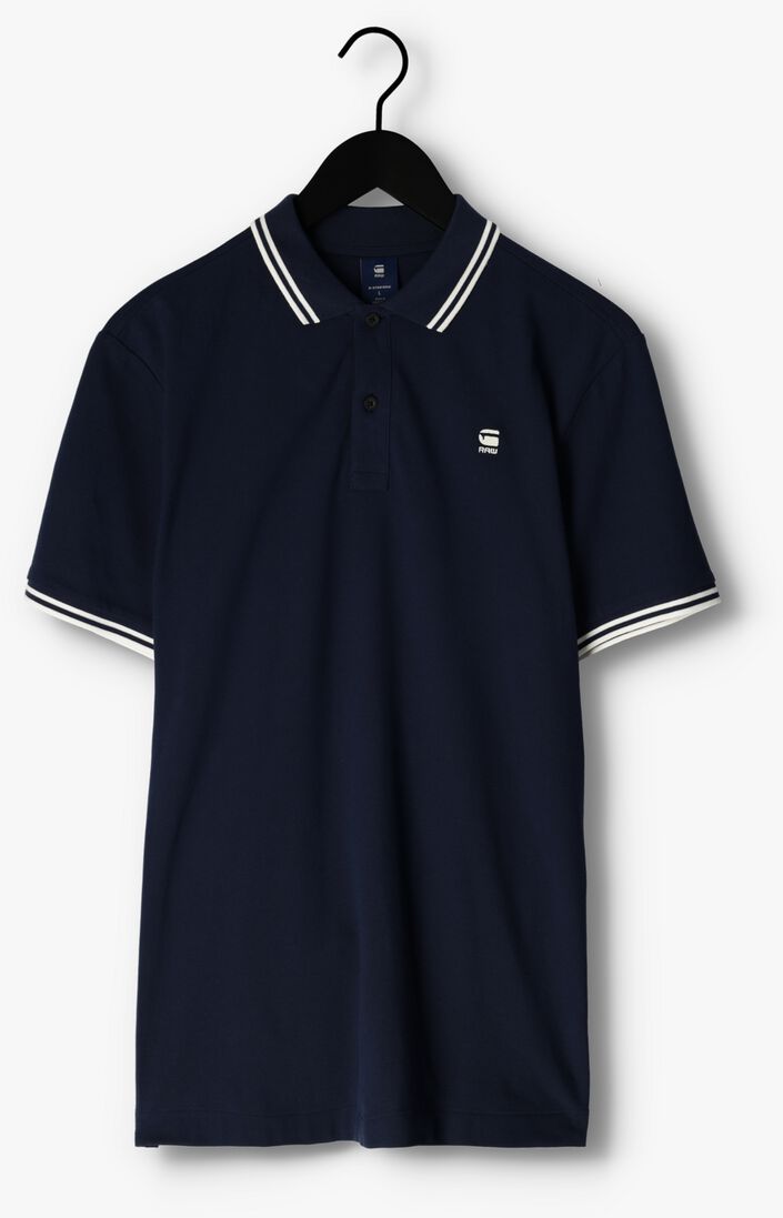 G-STAR RAW blauwe g-star raw polo dunda slim stripe polo s/s