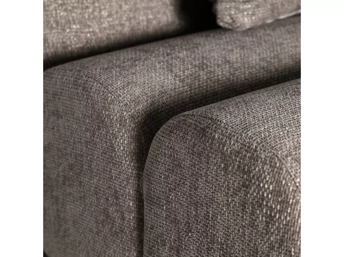 Canapé modulable en polyester gris 105x96x67 cm