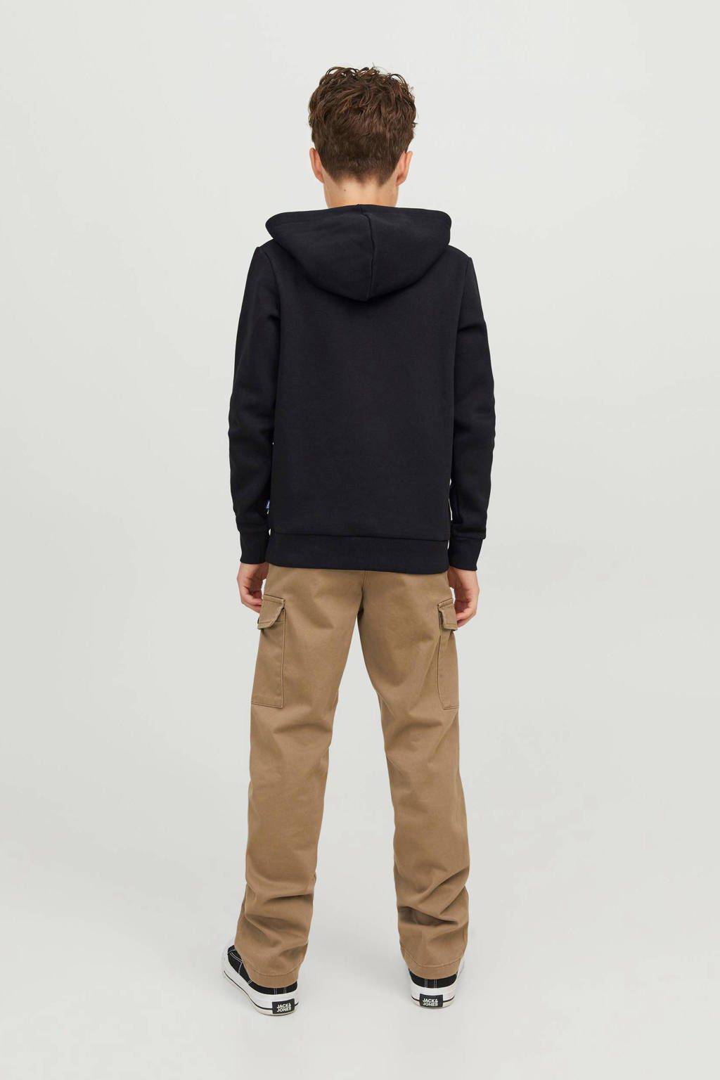 JACK & JONES hoodie JJECORP met logo zwart
