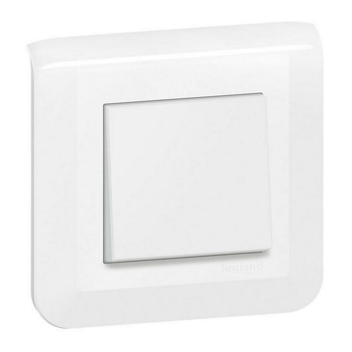 Poussoir va-et-vient à vis Legrand Mosaïc blanc