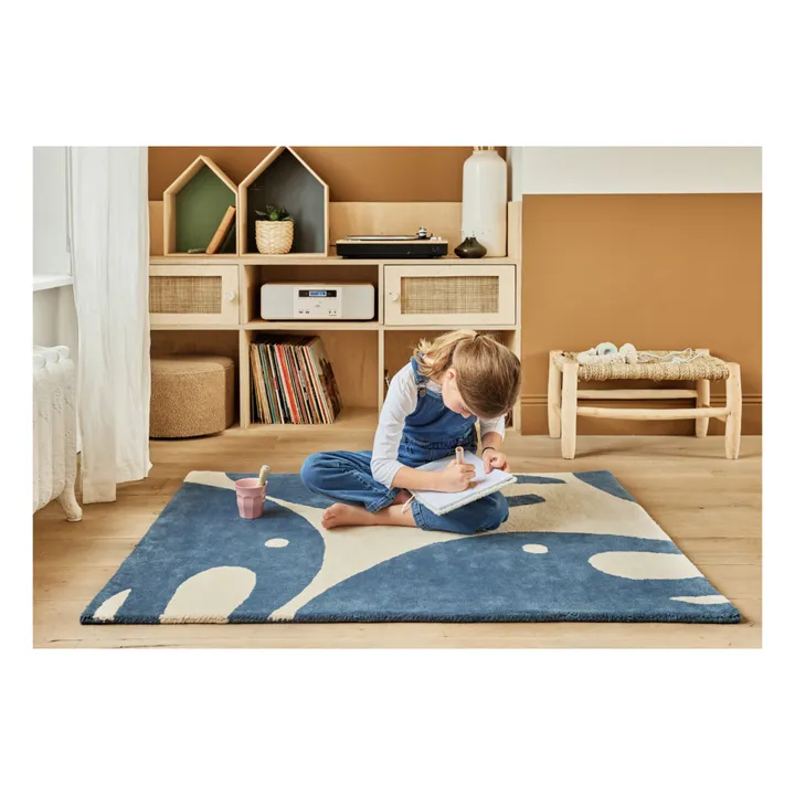Bleuu-studio Tapis Eléphant | Bleu marine