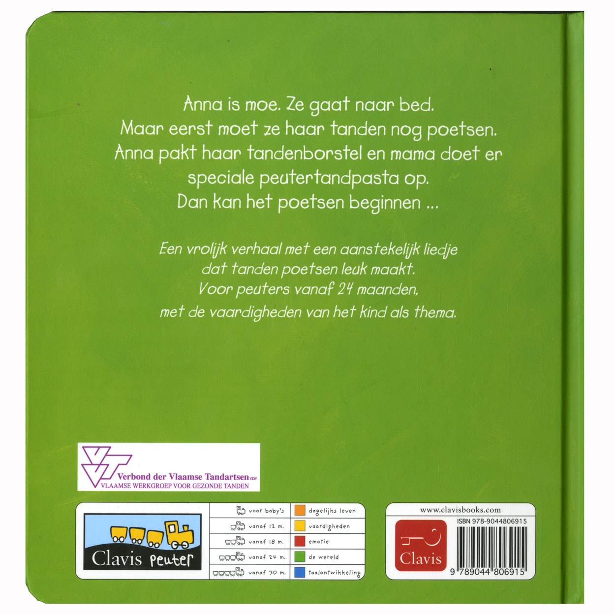 Anna poetst haar tanden