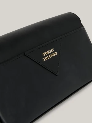 Bolsa transversal com alça trançada em couro e fecho giratório