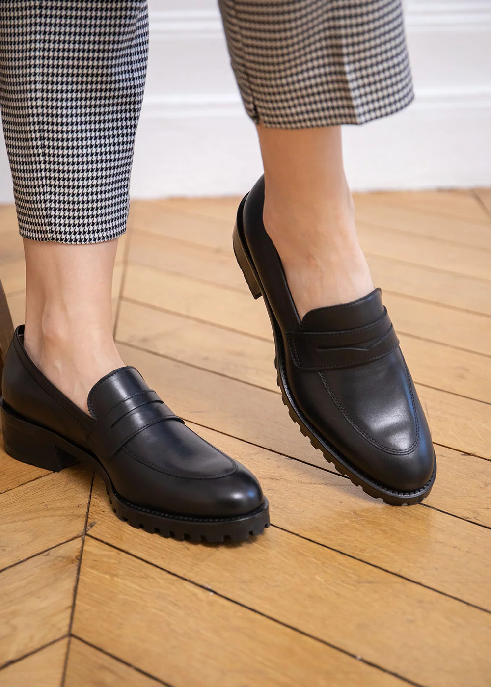 MOCASSIN WARRINGTON CUIR NOIR