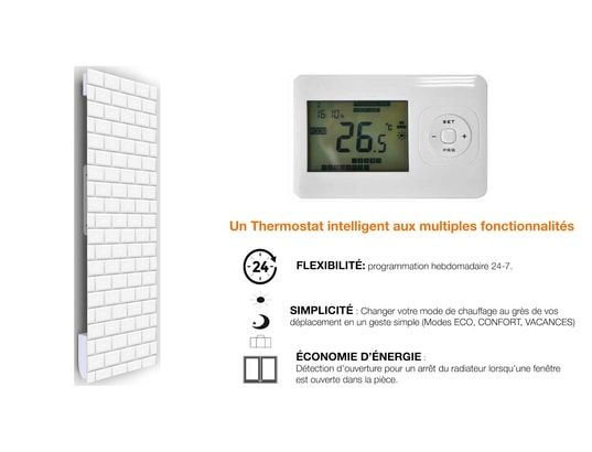 ILO - / radiateur soufflant mural / 1250w / +28 motifs/ extra plat...