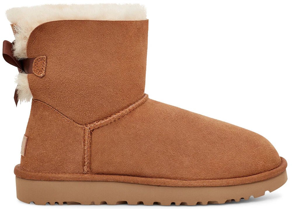 UGG  W Mini Bailey Bow bamsestøvler - Chestnut