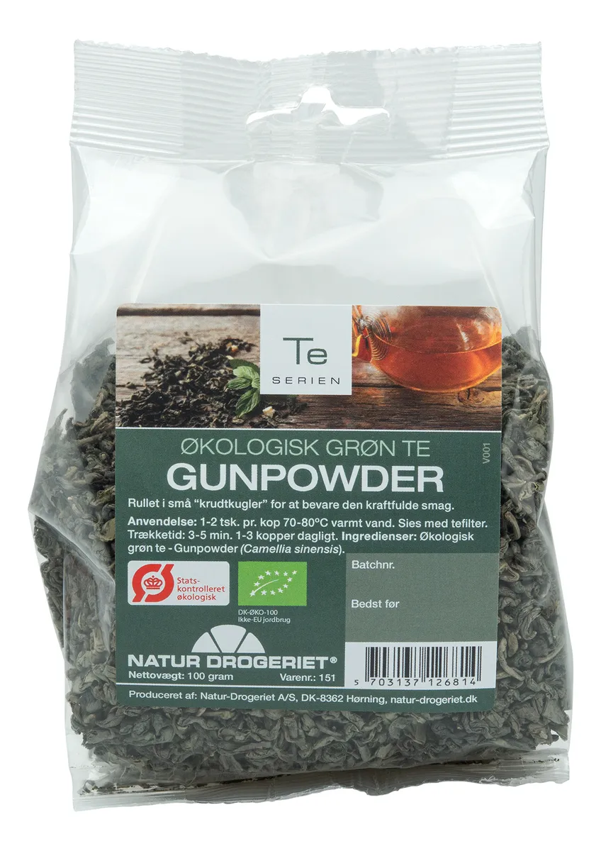 Natur-Drogeriet Grøn Te Gunpowder Ø - 100 g.